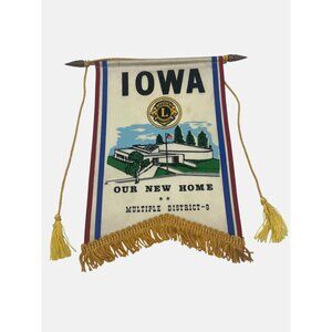 Vintage Lions Club International Banner Iowa Multiple District 9 Our New Home